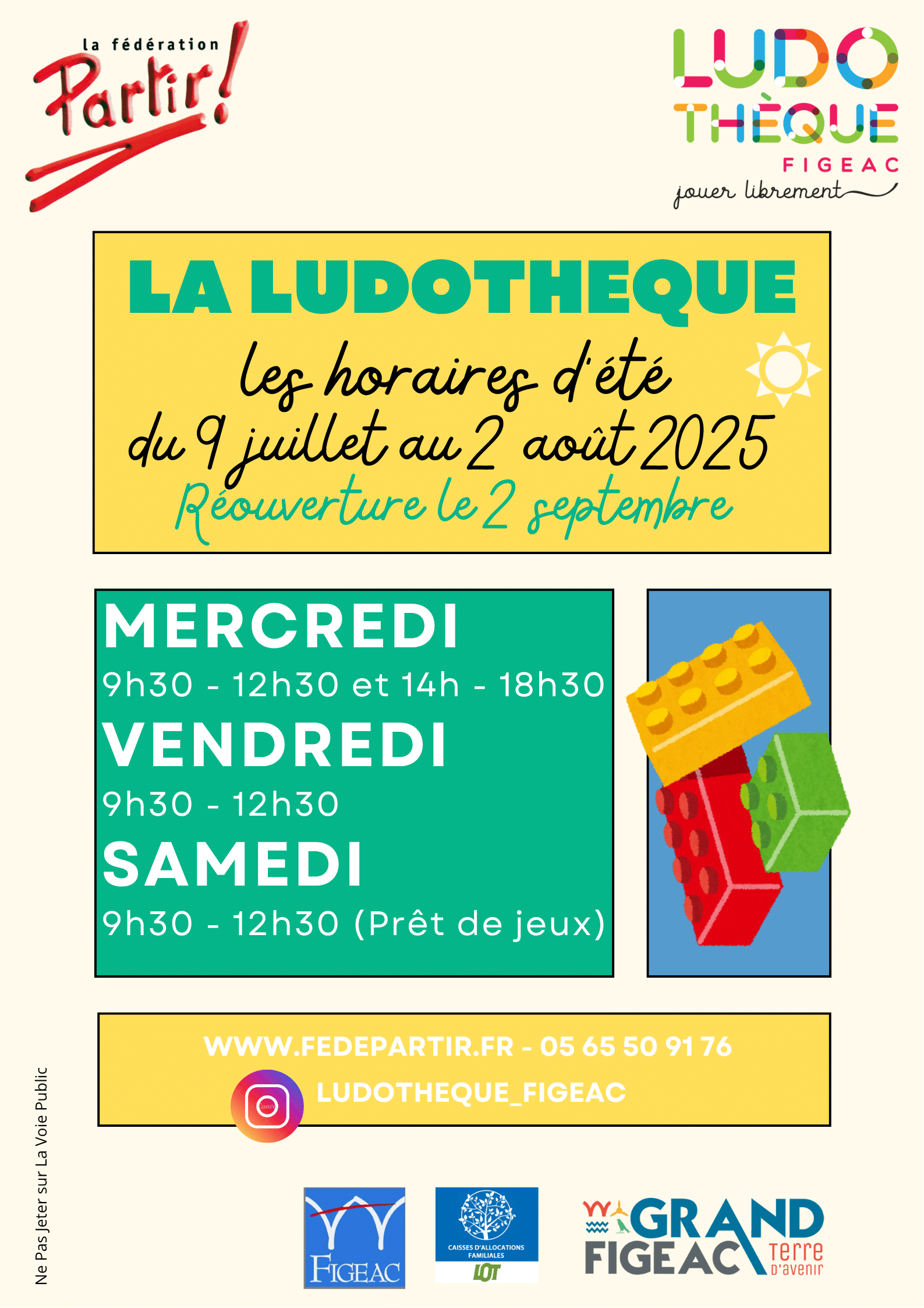 affiche horaire été 2025