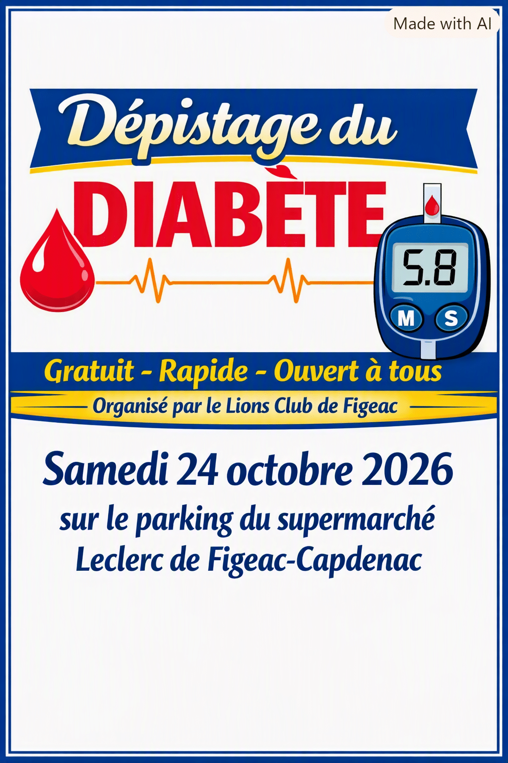 Affiche Diabete (Ia) 2026