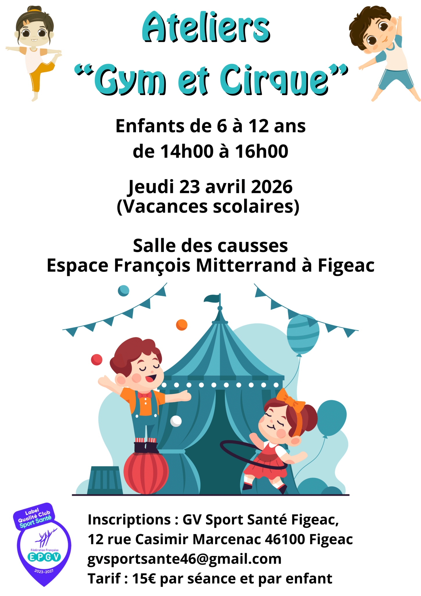 Ateliers Cirque Et Gym Avril